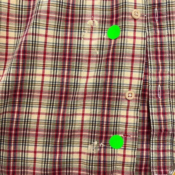 Territory Ahead Shirt Men 2XLarge Red Green Plaid Cotton Casual Work Chore Flaw - Picture 2 of 10
